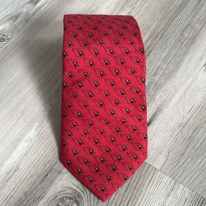 VINEYARD VINES Men's Red MLB St. Louis Cardinals 100% Silk Preppy Old Money Tie